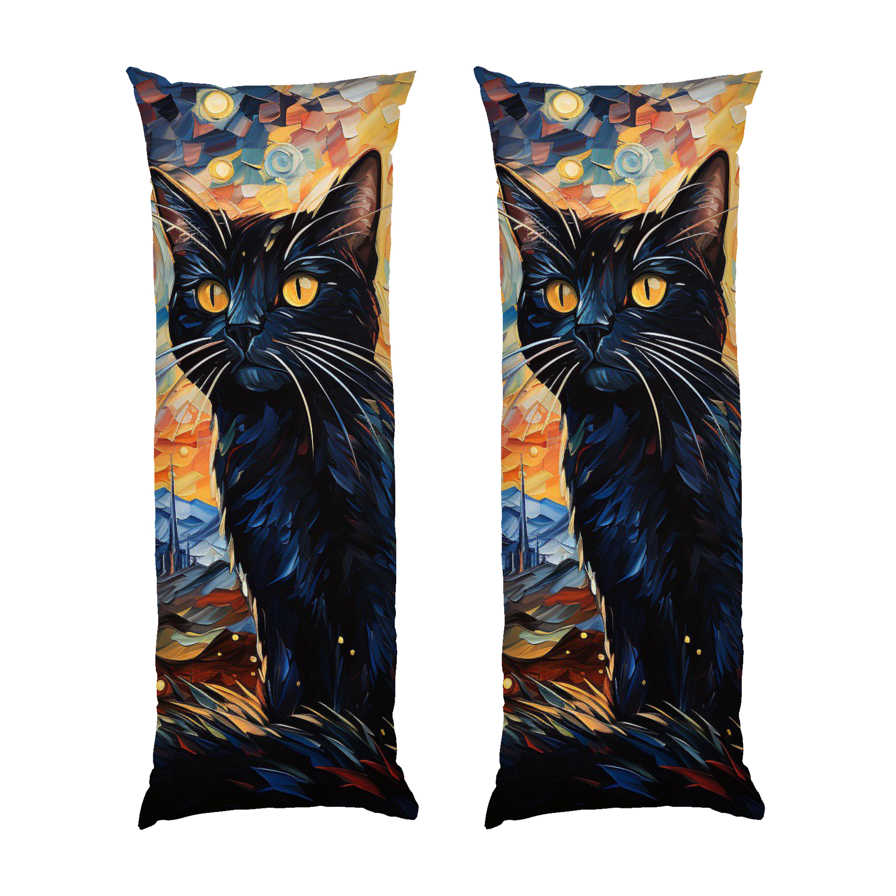 Абстрактний чорний котик Abstract black cat