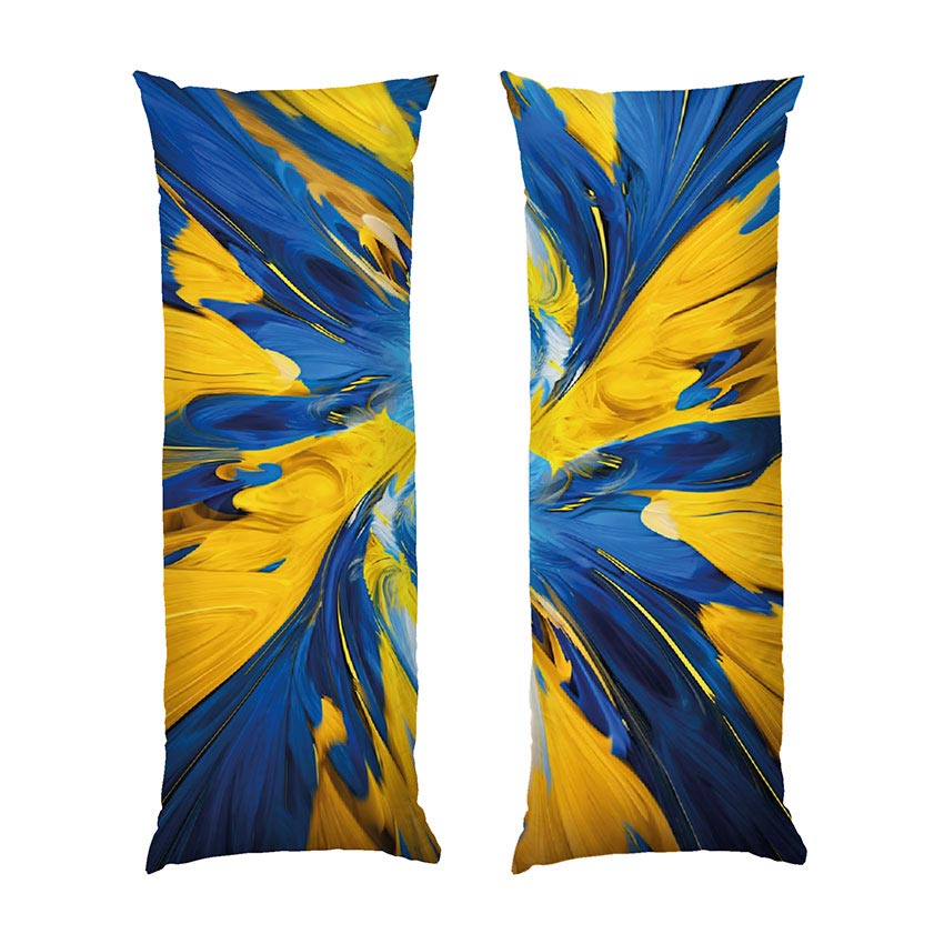 Абстракція Синьо жовті фарби