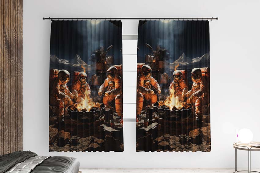 Астронавти біля костру Astronauts near the bonfire