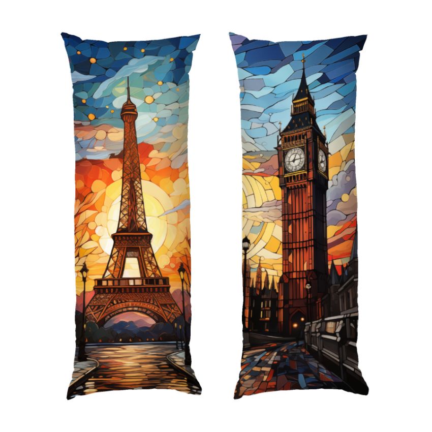 Біг Бен та Ейфелева вежа Мозаїка Eiffle Tower and Big Ben mosaic art