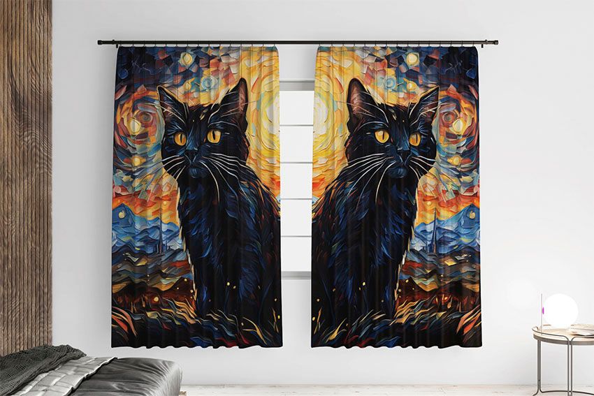 Чорний котик Імпресіонізм Black cat Impression