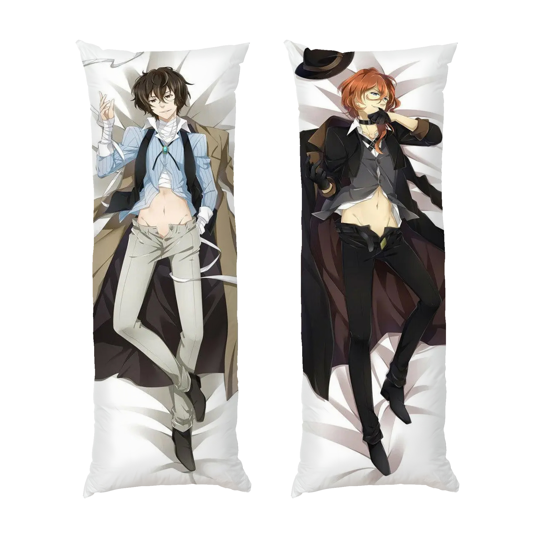 Дазай и Чуя Большие из бродячих псов Дакимакура Dazai and Chuya Bungo Stray Dogs Dakimakura
