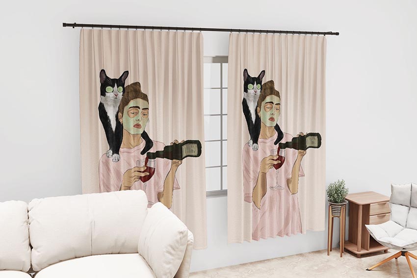 Дівчина і кіт Girl and cat