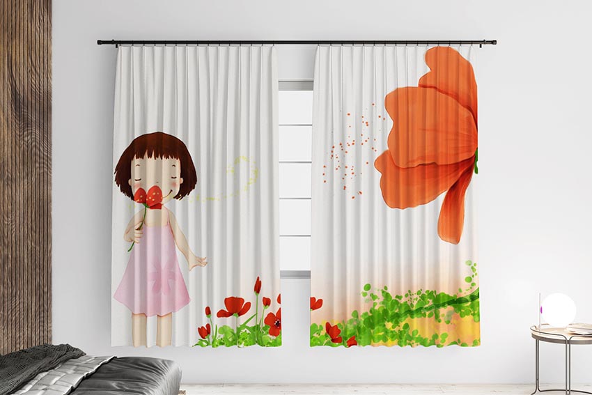 Дівчинка та квітка Girl and flower