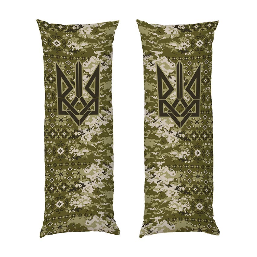 Герб Украины Пиксельный камуфляж и вышиванка Пиксельный камуфляж и вышиванка