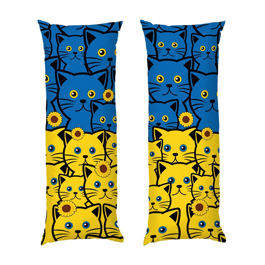 Котики сине желтые Yellow and blue cats