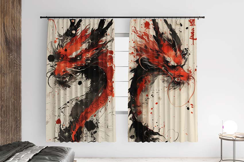 Малюнок японського дракона Drawing of a Japanese dragon