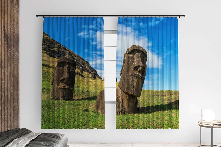 Моаї кам'яні статуї острова Пасхи Moai stone statues of Easter Island
