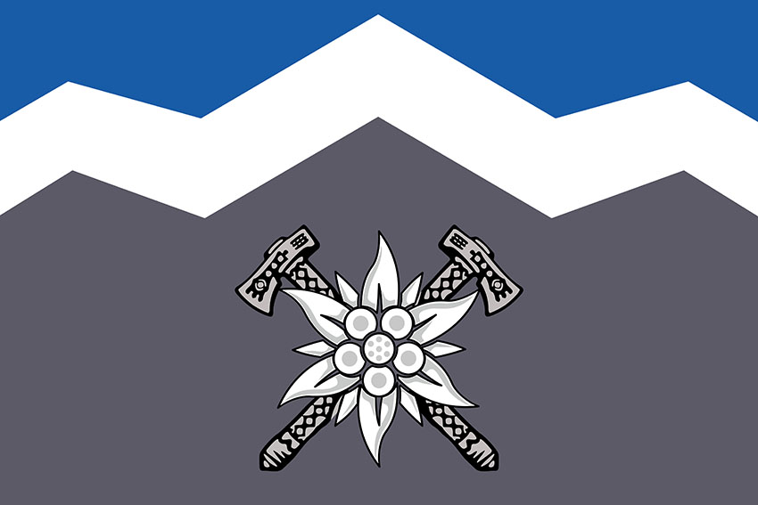 Прапор 10 окремої гірсько штурмової бригади (10 ОГШБр) «Едельвейс» ЗСУ офіційний