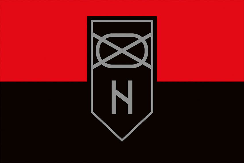 Прапор 2 механізованого батальйону 3 ОШБр (2 МБ 3 ОШБр) ЗСУ червоно чорний