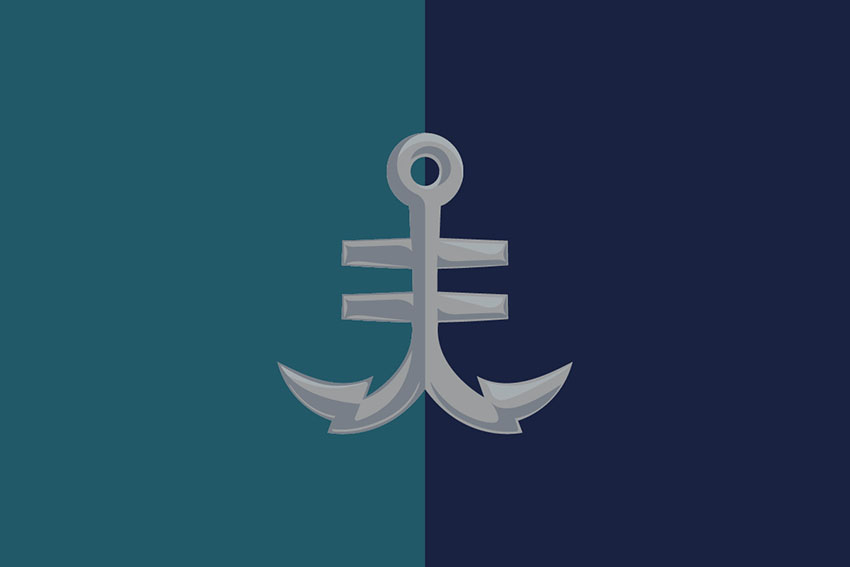 Прапор 35 окремої бригади морської піхоти (35 ОБрМП) імені Михайла Остроградського ВМС ЗСУ (лого 2) офіційний