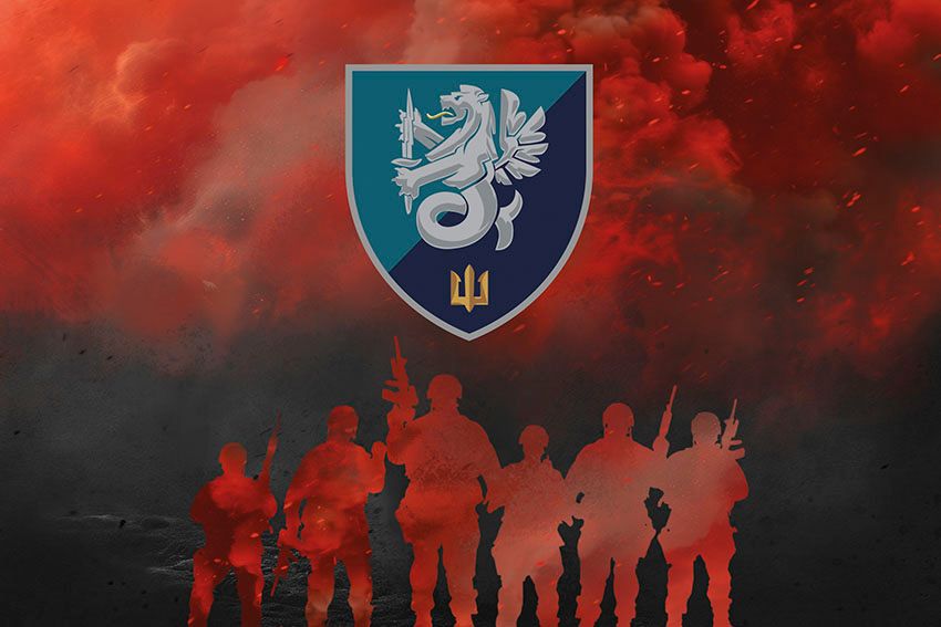 Прапор 37 окремої бригади морської піхоти (37 ОБрМП) ВМС України (лого 2) Воїни світла червоно чорний