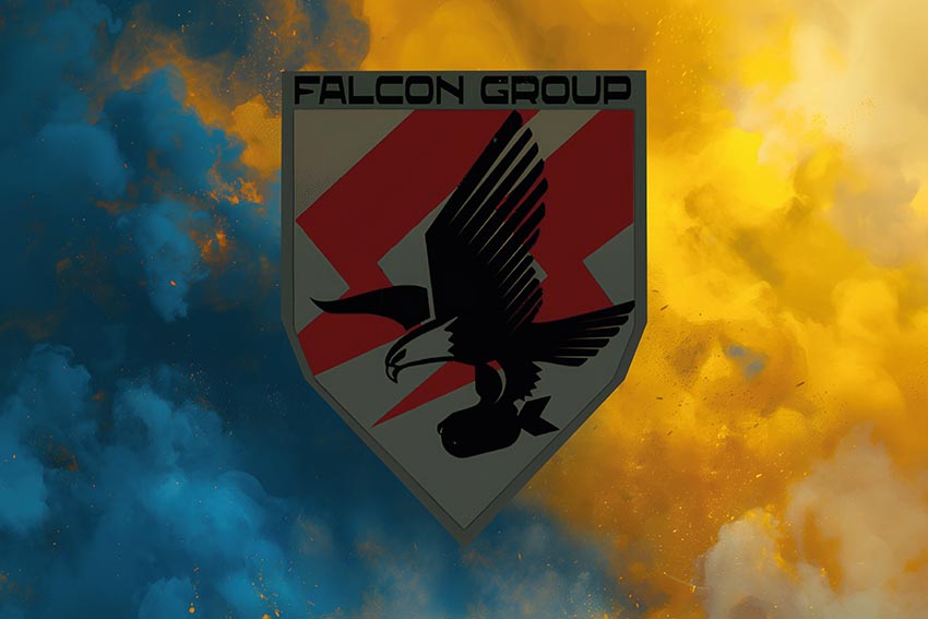 Прапор Батареї управління та артилерійської розвідки (БУАР) 116 ОМБр ЗСУ синьо жовтий світанок