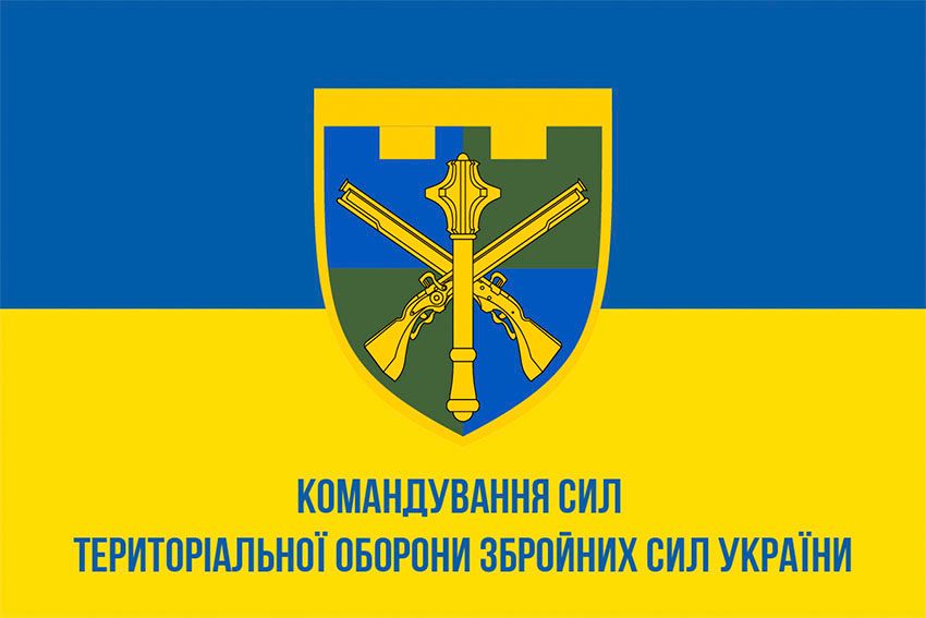 Прапор Командування Сил територіальної оборони ЗСУ синьо жовтий 1