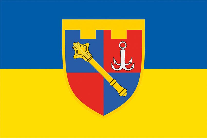 Прапор Регіонального управління Сил територіальної оборони «Південь» (РУ Сил ТрО «Південь») ЗСУ синьо жовтий