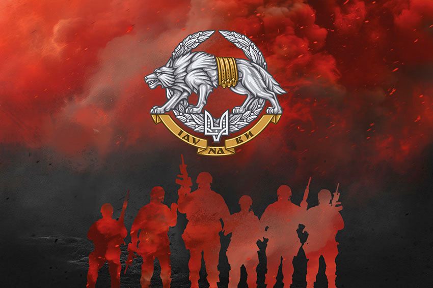 Прапор ССО України Воїни світла червоно чорний