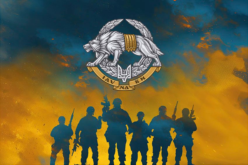 Прапор ССО України Воїни світла синьо жовтий