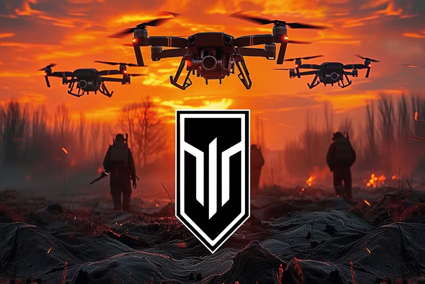 Прапор батальйону безпілотних систем 3 ОШБр ЗСУ (лого 2) дрони