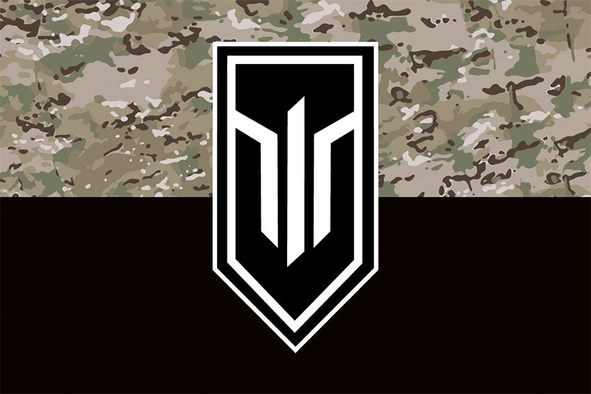 Прапор батальйону безпілотних систем 3 ОШБр ЗСУ (лого 2) камуфляж чорний