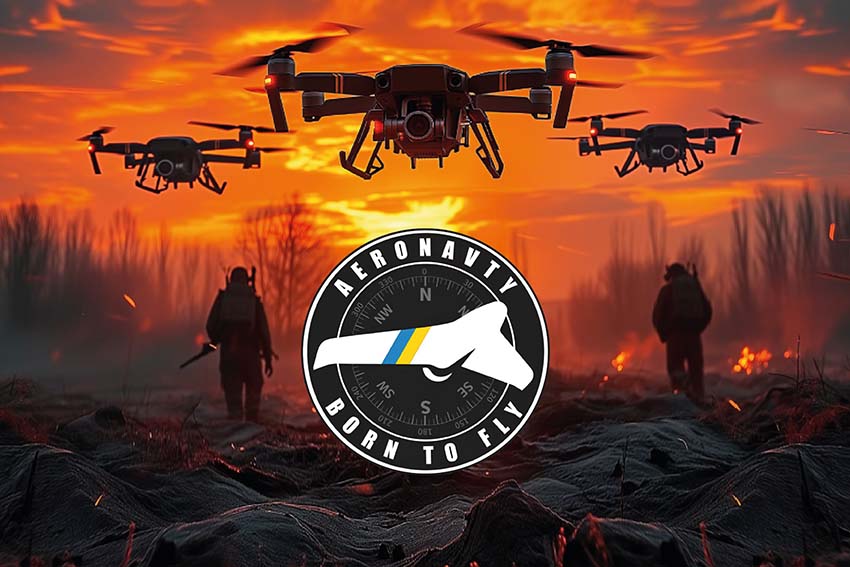 Прапор підрозділу БПЛА 35 ОБрМП ВМС ЗСУ дрони