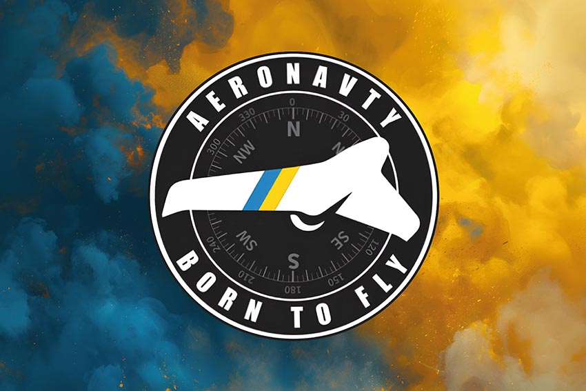 Прапор підрозділу БПЛА 35 ОБрМП ВМС ЗСУ синьо жовтий світанок