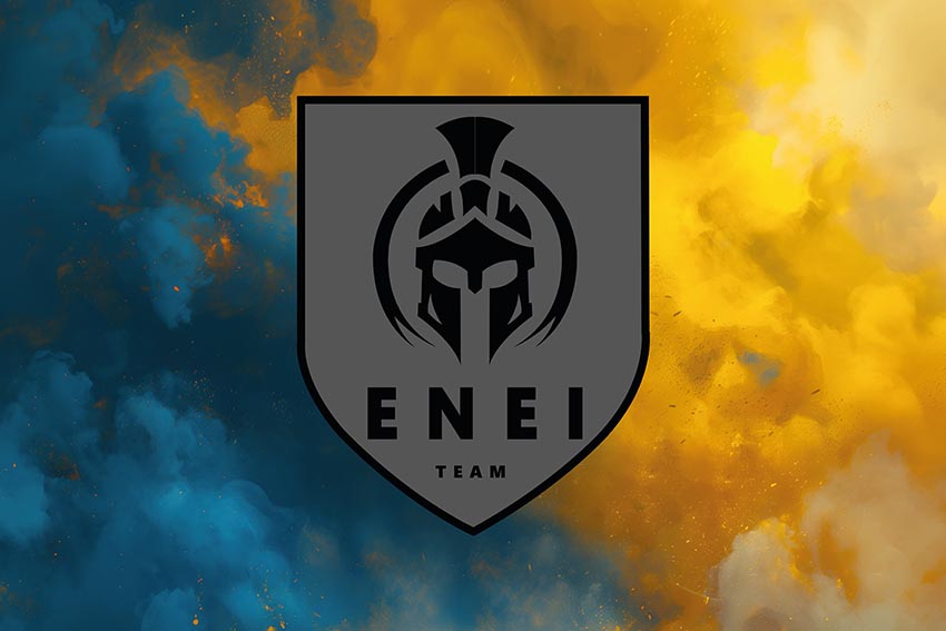 Прапор роти БПЛА підрозділу спеціальних операцій «Еней» ЗСУ синьо жовтий світанок