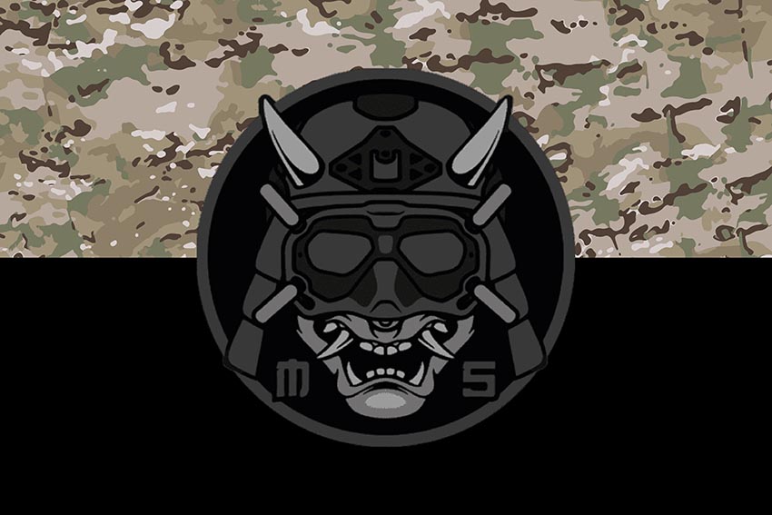 Прапор роти ударних БПЛА 109 ОБрТрО ЗСУ камуфляж чорний