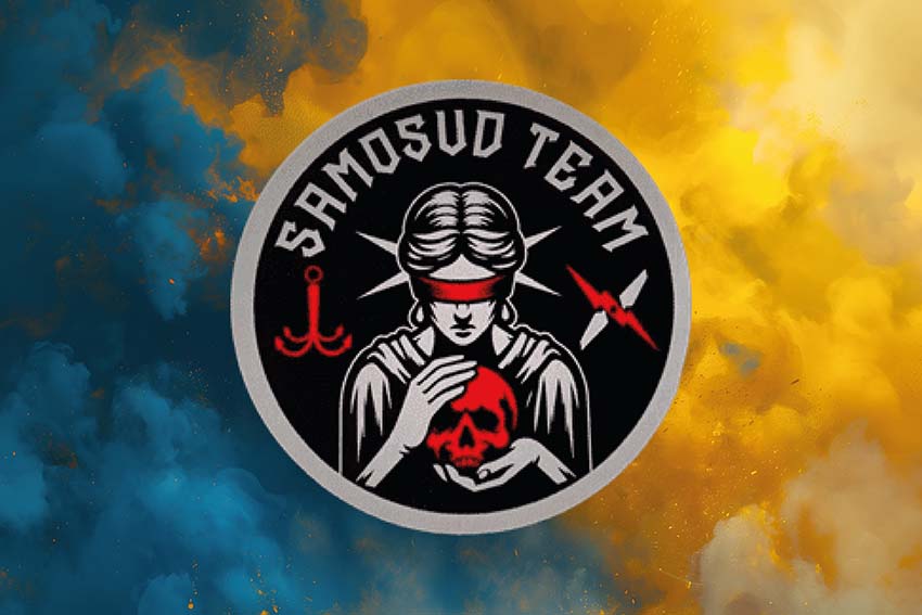 Прапор роти ударних БПЛА 11 бригади імені Михайла Грушевського НГУ синьо жовтий світанок