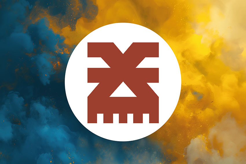 Прапор роти ударних БПЛА 116 ОМБр ЗСУ синьо жовтий світанок