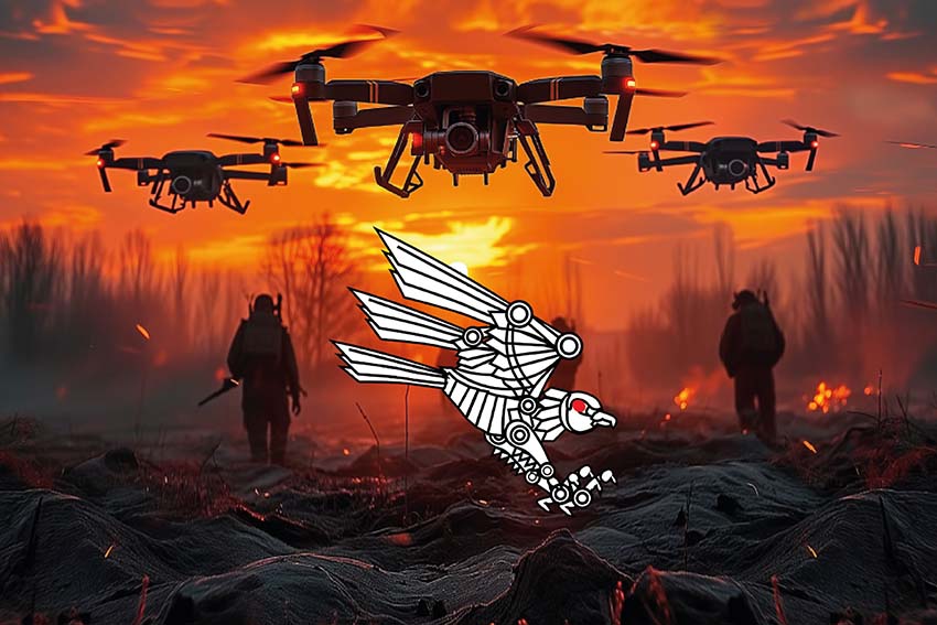 Прапор роти ударних БПЛА 82 ОДШБр ДШВ ЗСУ дрони