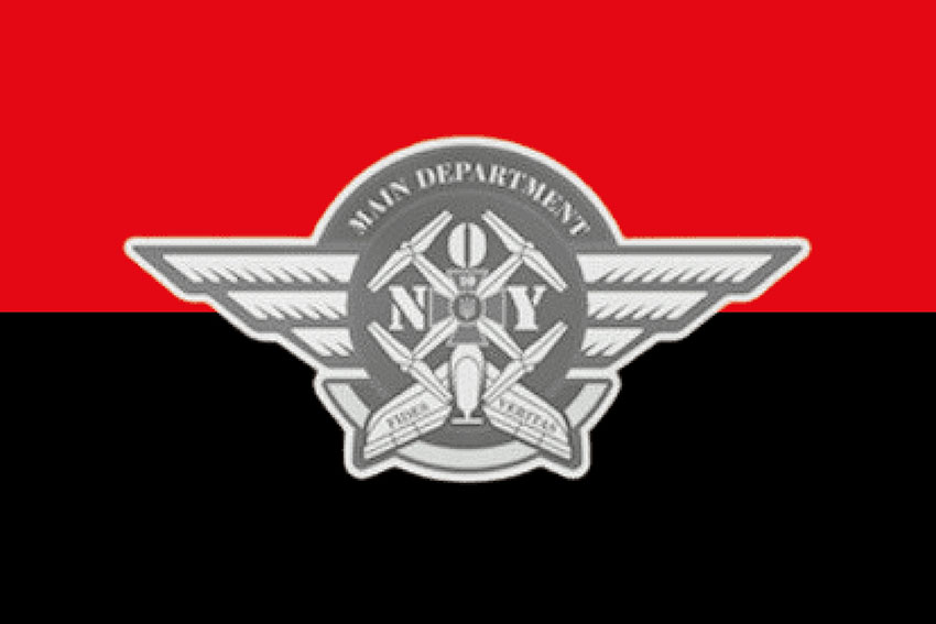 Прапор роти ударних БПЛА Державної прикордонної служби України червоно чорний