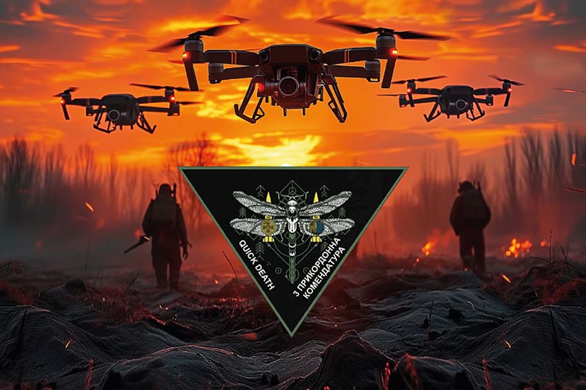 Прапор роти ударних та розвідувальних БПЛА 3 прикордонної комендатури ДПСУ дрони