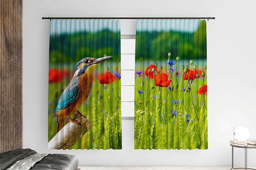 Пташка Поле квітів Вird Field of flowers