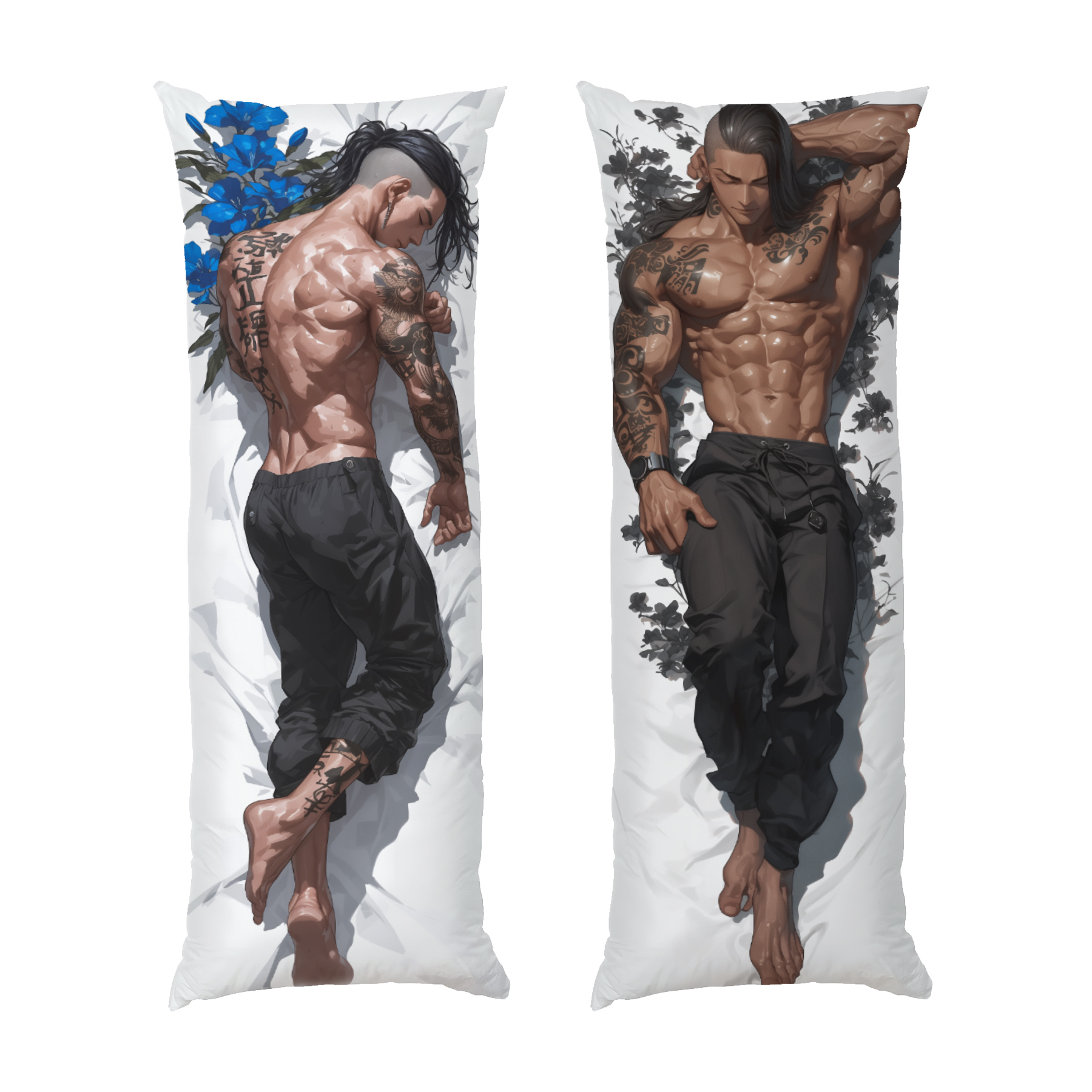 Смуглый мускулистый мужчина Аниме стиль Black muscular man Аnime style