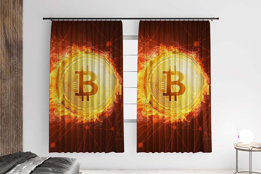 Вогняний біткоїн Fiery bitcoin