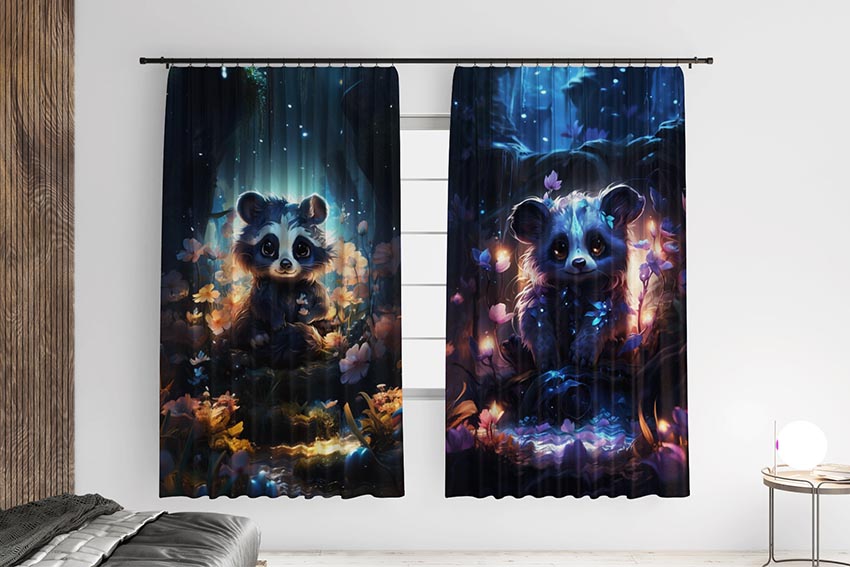 Єнот в казковому лісі A raccoon in a fairy forest