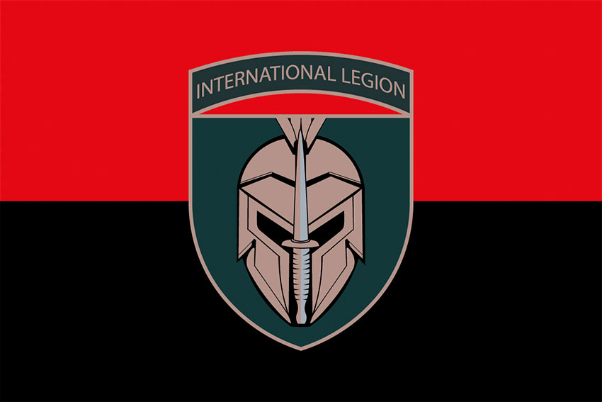 prapor 1 batalionu mizhnarodnoho lehionu ukrainy chervono chornyi jpg