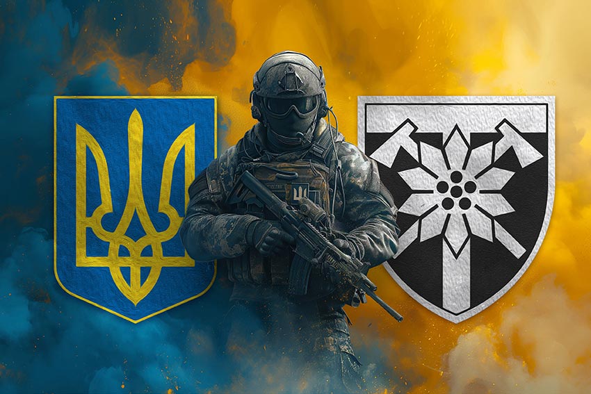 prapor 128 ohshbr zakarpatskoi zsu voin z herbom ukrainy ta pidrozdilu jpg