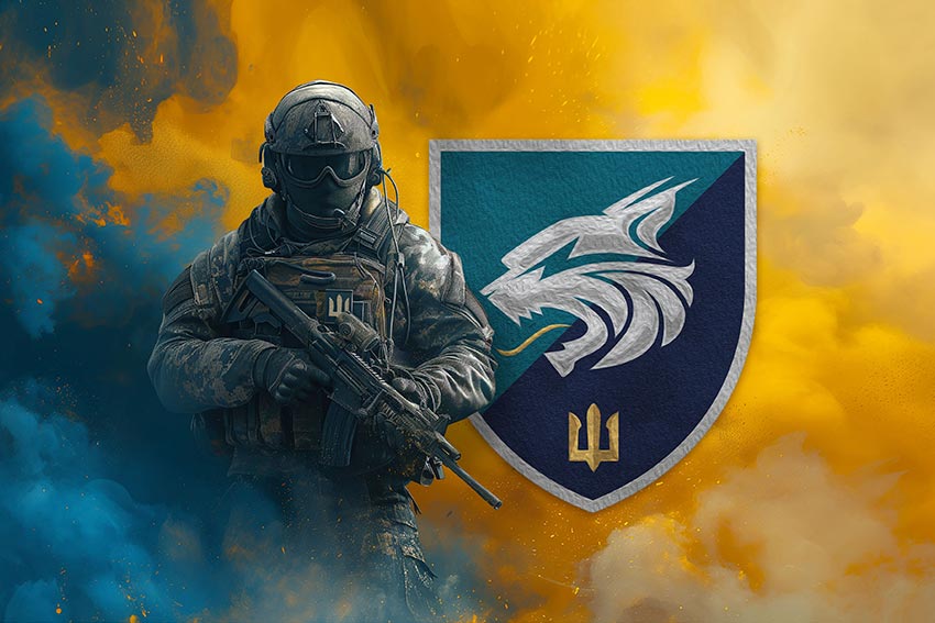 prapor 137 obmp zsu loho 2 voin z herbom pidrozdilu jpg