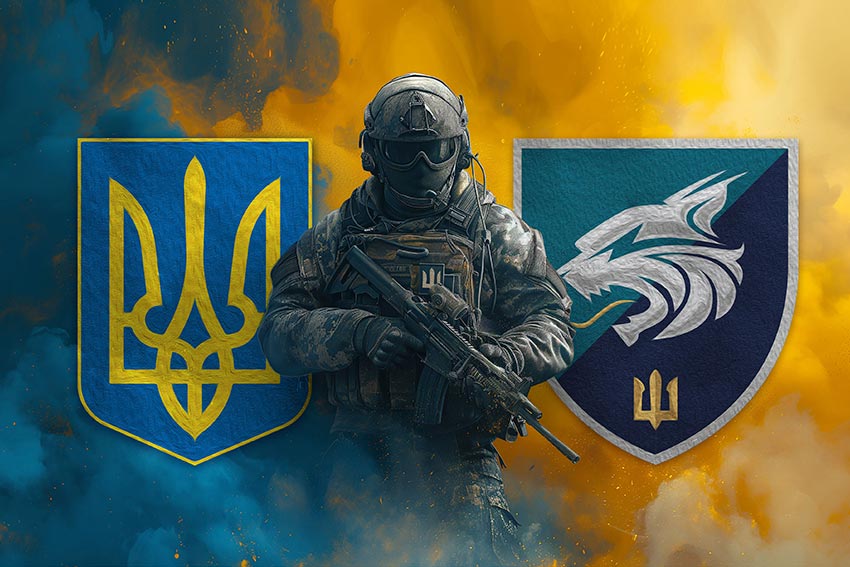 prapor 137 obmp zsu loho 2 voin z herbom ukrainy ta pidrozdilu jpg