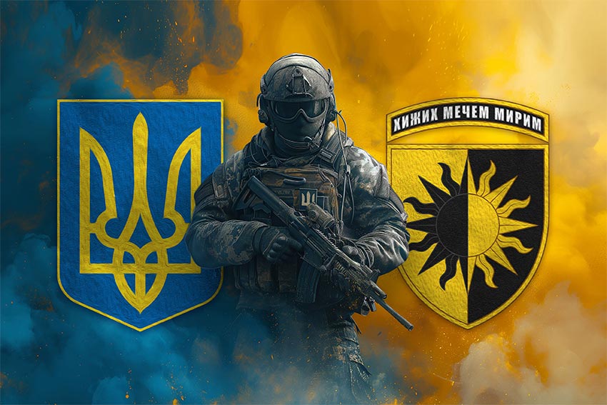 prapor 22 ombr sv zsu voin z herbom ukrainy ta pidrozdilu jpg