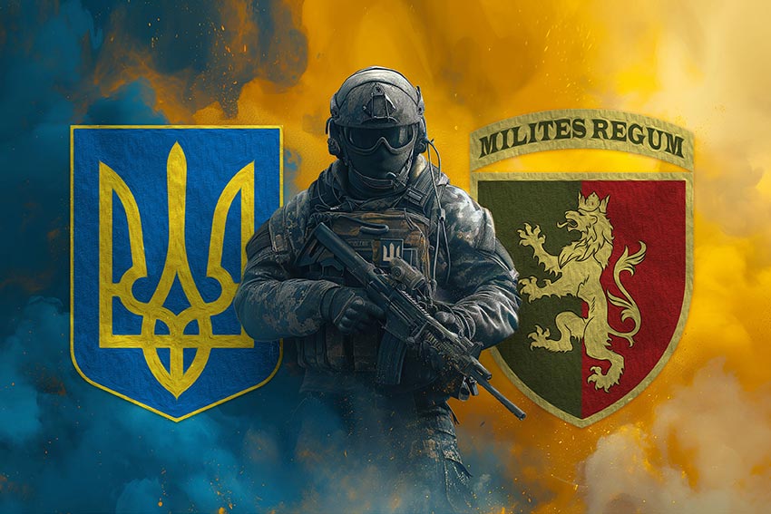 prapor 24 ombr imeni korolia danyla zsu voin z herbom ukrainy ta pidrozdilu jpg