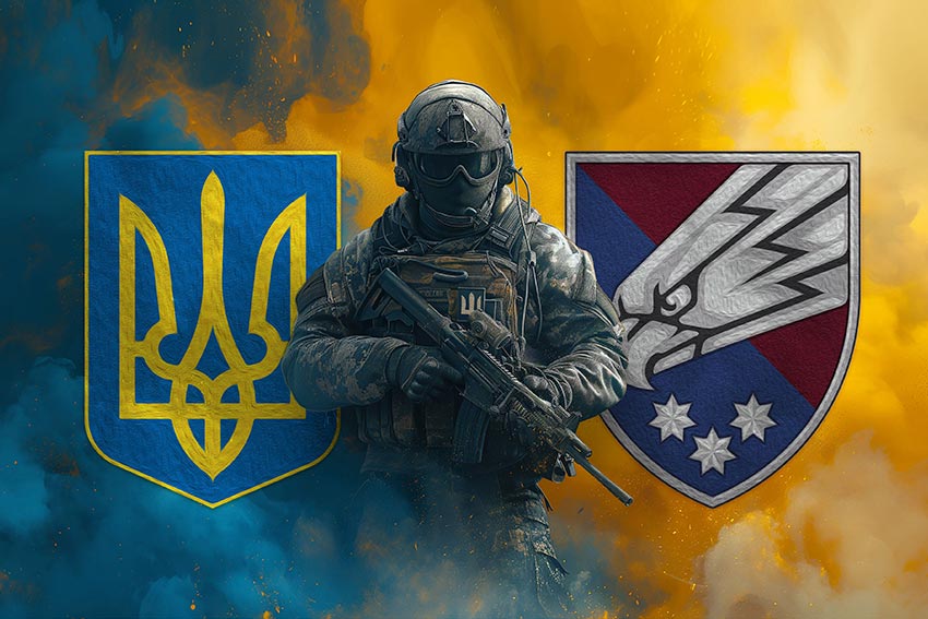 prapor 25 opdbr sicheslavskoi dshv zsu voin z herbom ukrainy ta pidrozdilu jpg