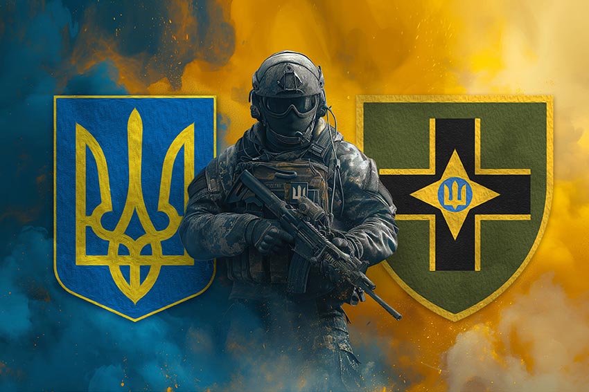 prapor 28 ombr imeni lytsariv zymovoho pokhodu zsu voin z herbom ukrainy ta pidrozdilu jpg