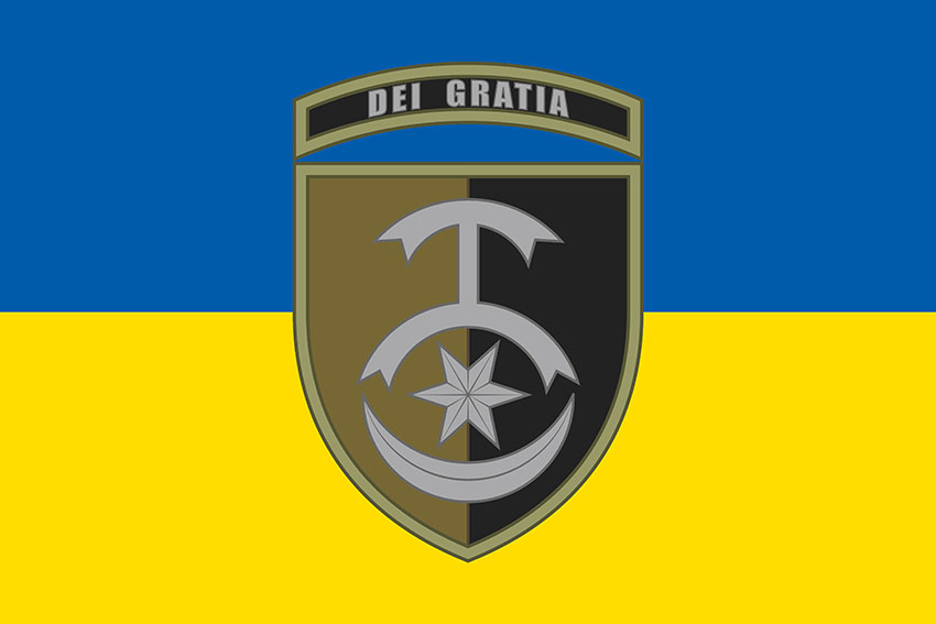 prapor 30 ombr imeni kniazia kostiantyna ostrozkoho zsu loho 2 syno zhovtyi jpg