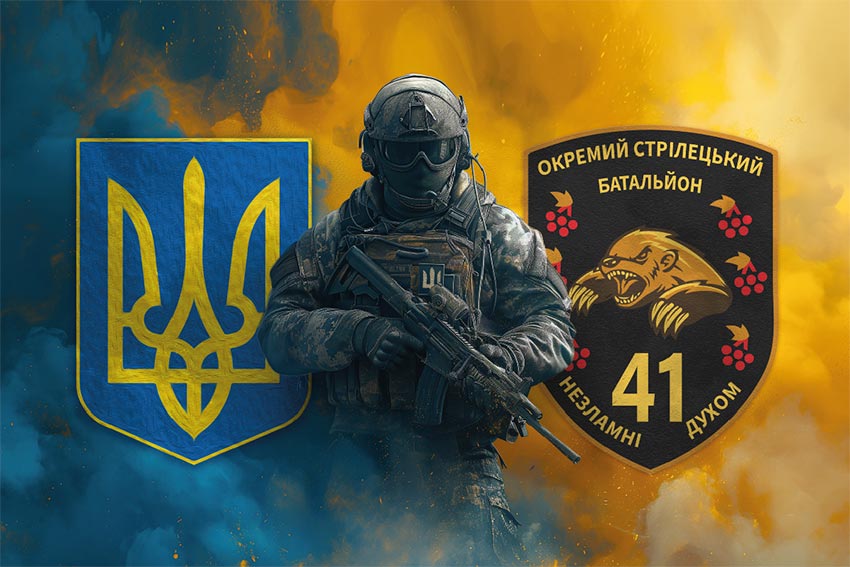 prapor 41 osb zsu voin z herbom ukrainy ta pidrozdilu jpg