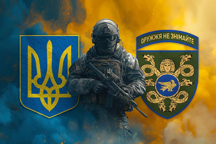 prapor 53 ombr imeni volodymyra monomakha zsu voin z herbom ukrainy ta pidrozdilu jpg