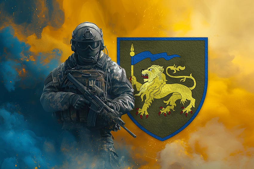 prapor 60 ombr zsu voin z herbom pidrozdilu jpg