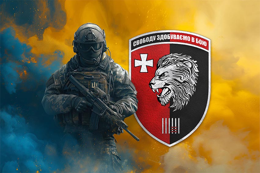 prapor 63 ombr zsu loho 2 voin z herbom pidrozdilu jpg