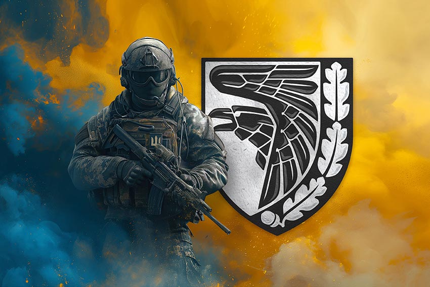 prapor 93 ombr kholodnyi iar zsu voin z herbom pidrozdilu jpg